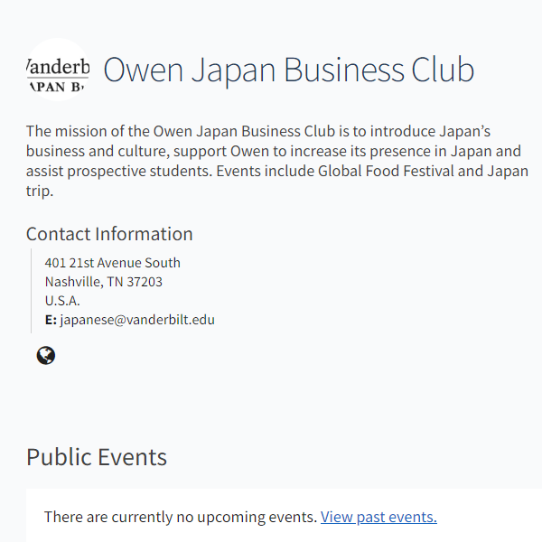 Owen Japan Business Club - Japanese organization in Nashville TN