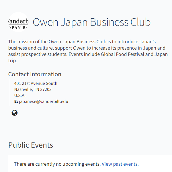 Owen Japan Business Club, Japanese category in Nashville, TN