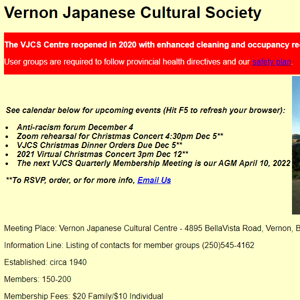Japanese Nonprofits Near Me - Vernon Japanese Cultural Society